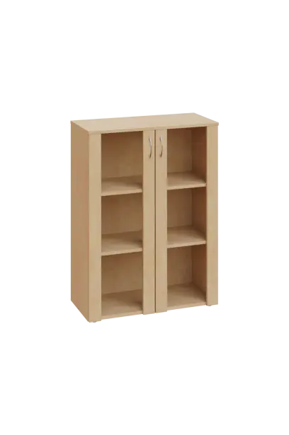 CN 3 - 8S skříň, 2-dveřová/prosklená, 1100x800x400, bříza světlá